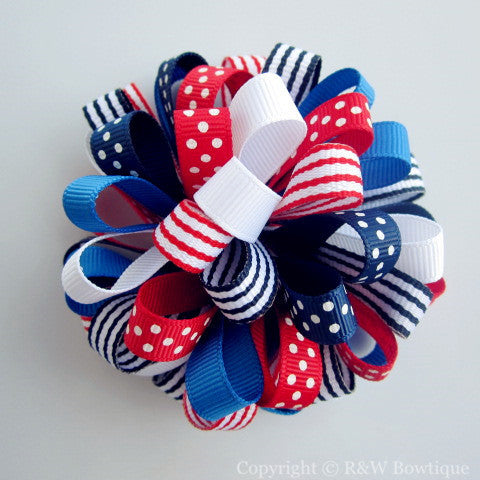 4th of July Loopy Hair Bow
