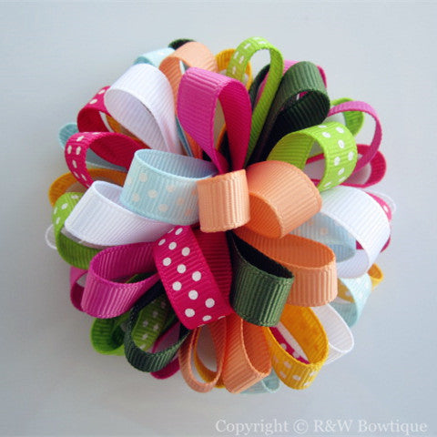Tulip Garden Loopy Hair Bow
