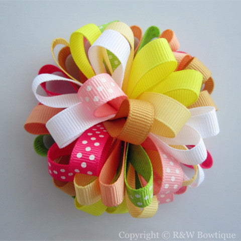 Citrus Cooler Loopy Hair Bow