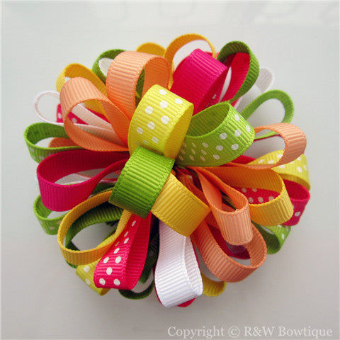 Fairy Floral Loopy Hair Bow