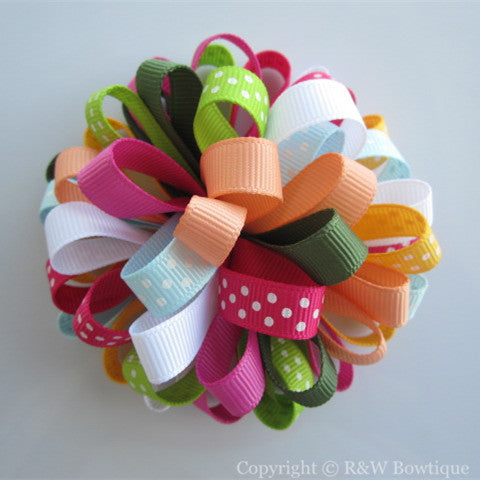 Floral Reef Loopy Hair Bow