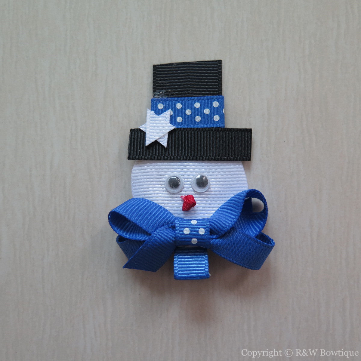 Snowman #C Sculptured Hair Clip