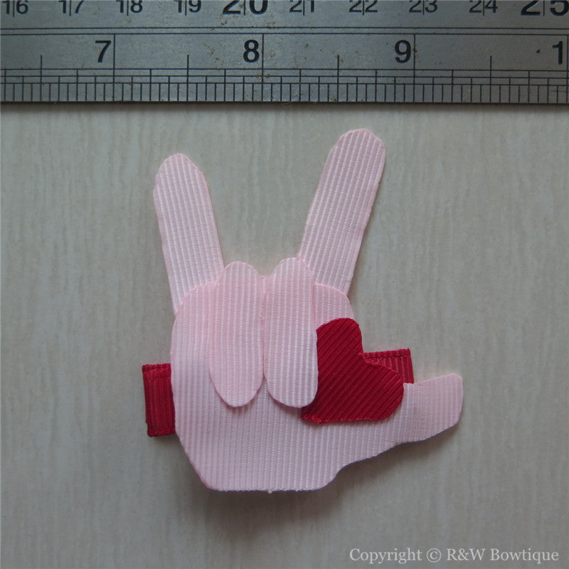 Sign Language Love Sculptured Hair Clip