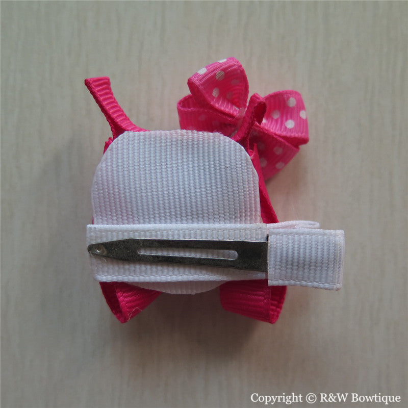 Valentine Owl Sculptured Hair Clip