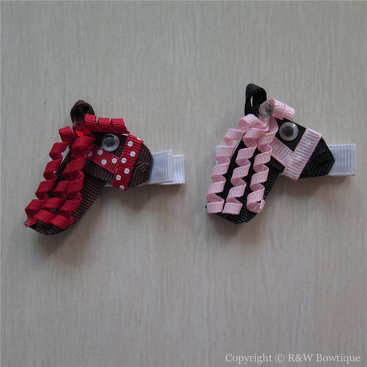 Horse #F Sculptured Hair Clip