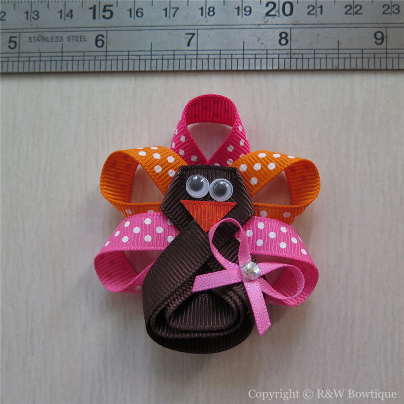 Thanksgiving Turkey #A Sculptured Hair Clip
