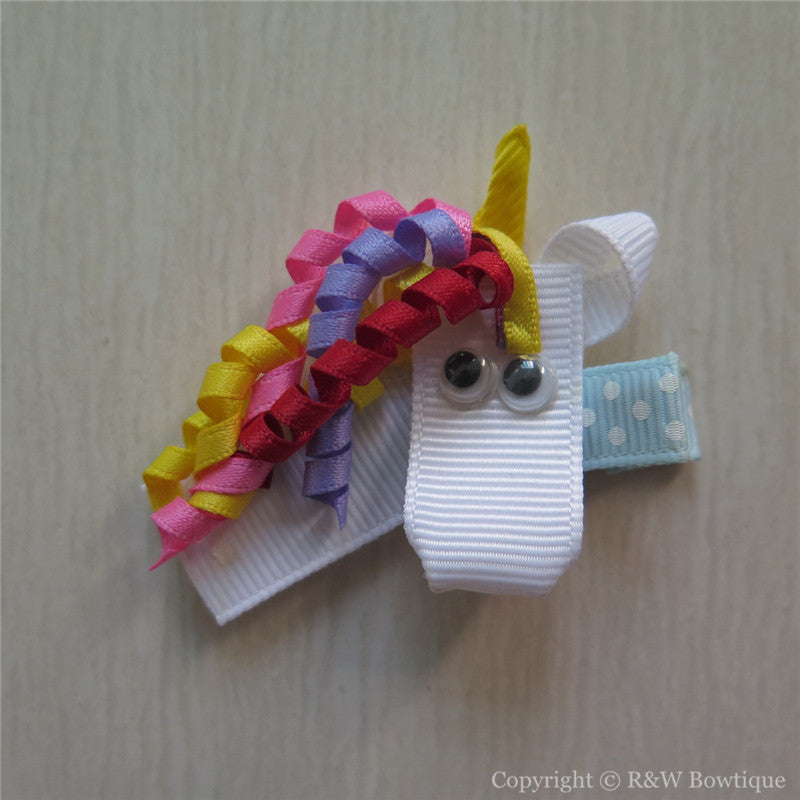 Unicorn #B Sculptured Hair Clip