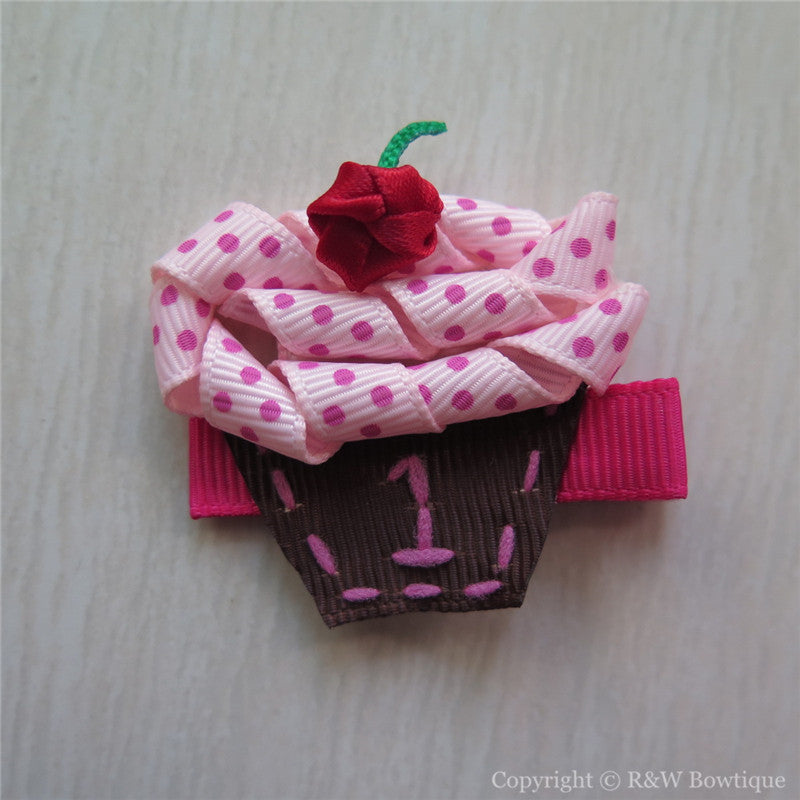 Cupcake #A Sculptured Hair Clip