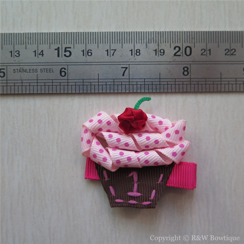 Cupcake #A Sculptured Hair Clip