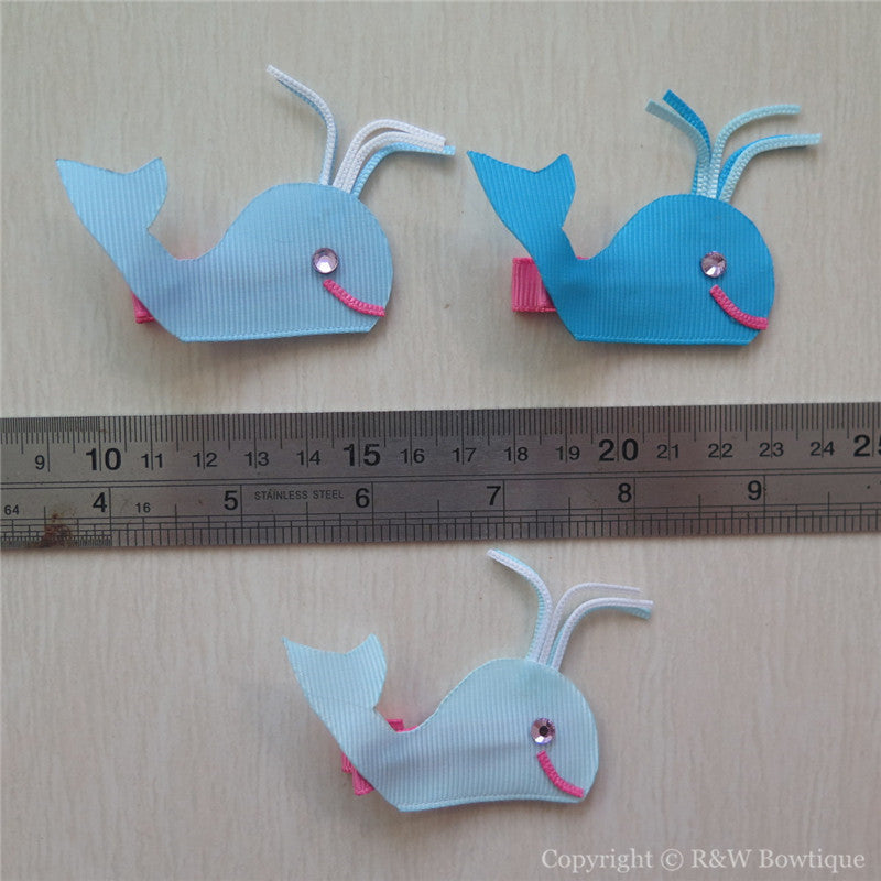 Whale #B Sculptured Hair Clip