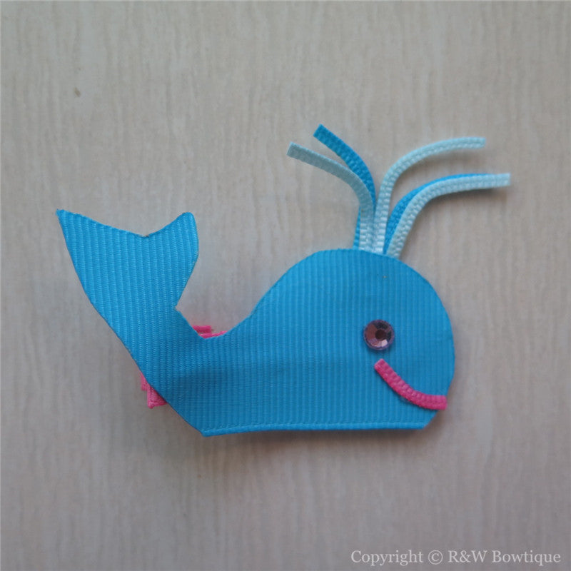 Whale #B Sculptured Hair Clip