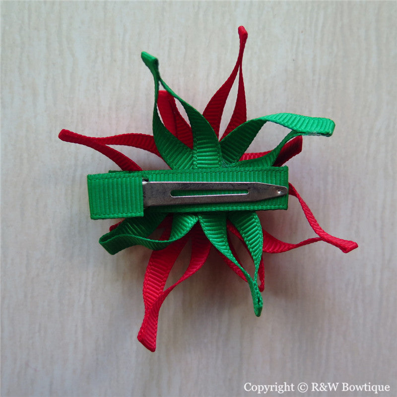 Poinsettia Sculptured Hair Clip