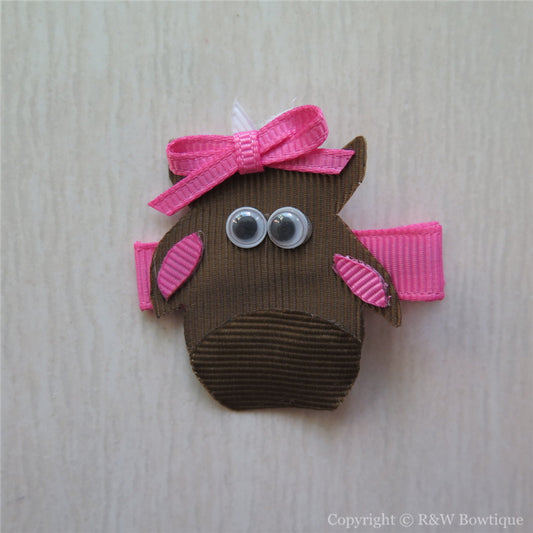 Mrs Cow Sculptured Hair Clip