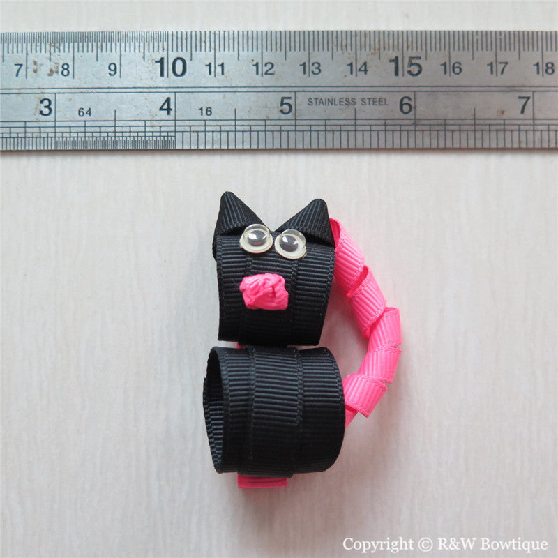 Black Cat Sculptured Hair Clip