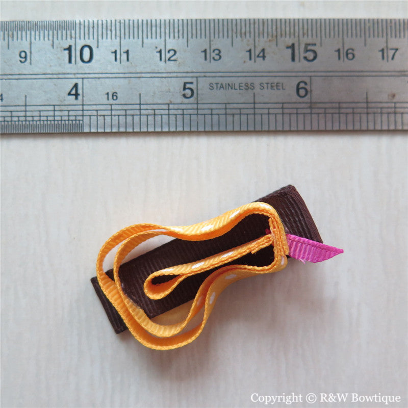 Peach Sculptured Hair Clip