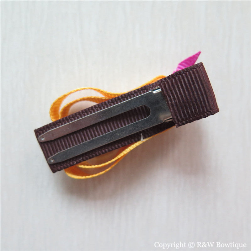 Peach Sculptured Hair Clip