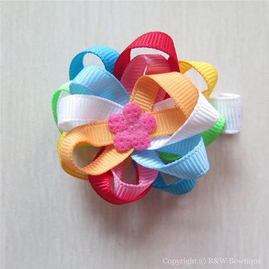 Loopy Flower Sculptured Hair Clip