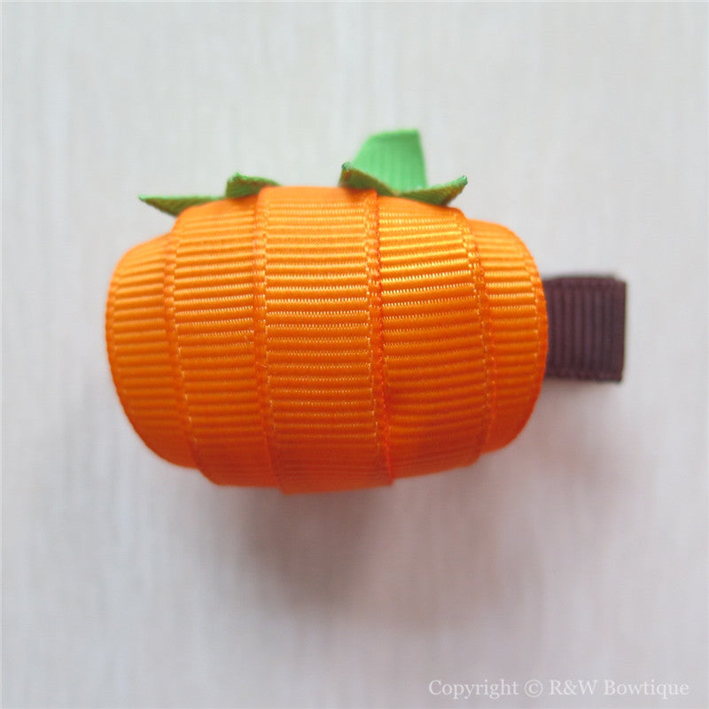 Pumpkin Sculptured Hair Clip