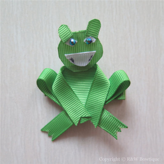 Frog #D Sculptured Hair Clip