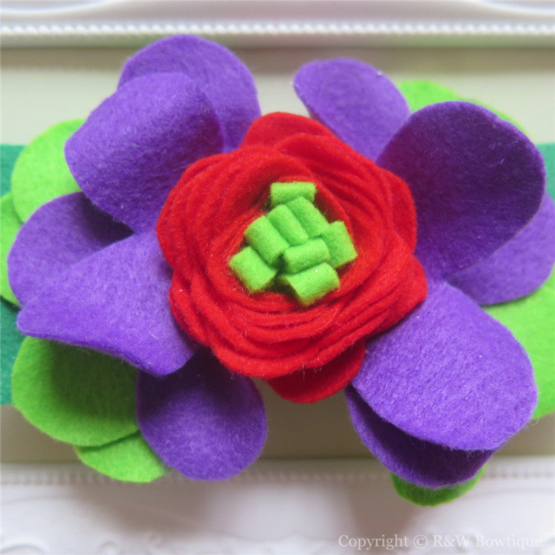 Disney Princess Ariel Inspired Felt Flower Crown Headband