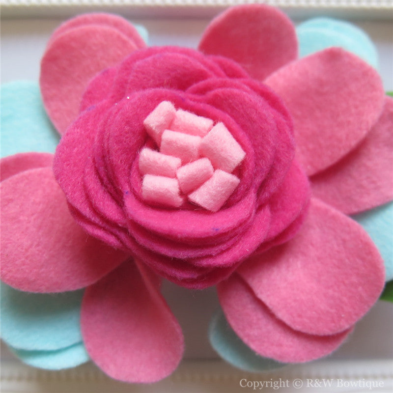 Secret Garden Felt Flower Crown Headband
