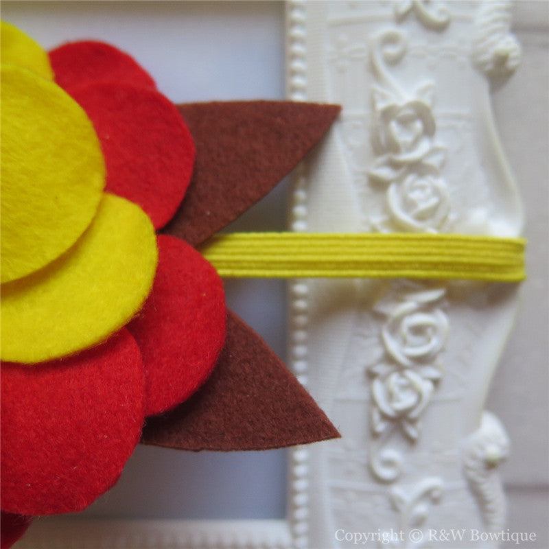 Thanksgiving Felt Flower Crown Headband