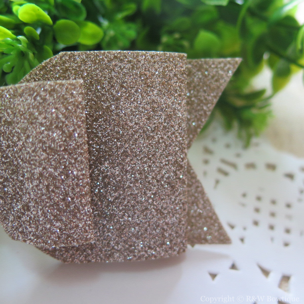 Champagne Shimmery Oversize Hair Bow