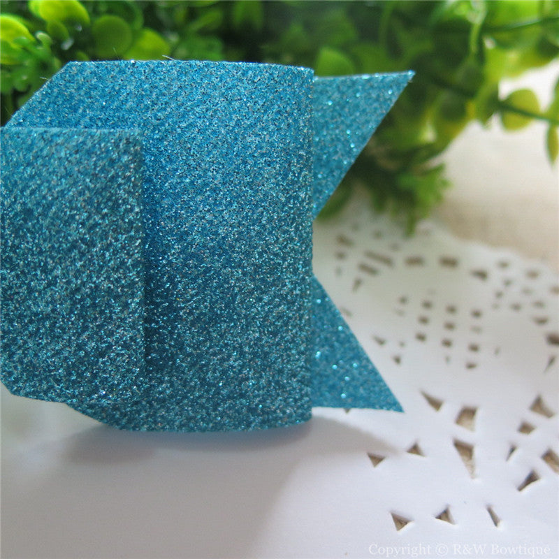 Turquoise Shimmery Oversize Hair Bow