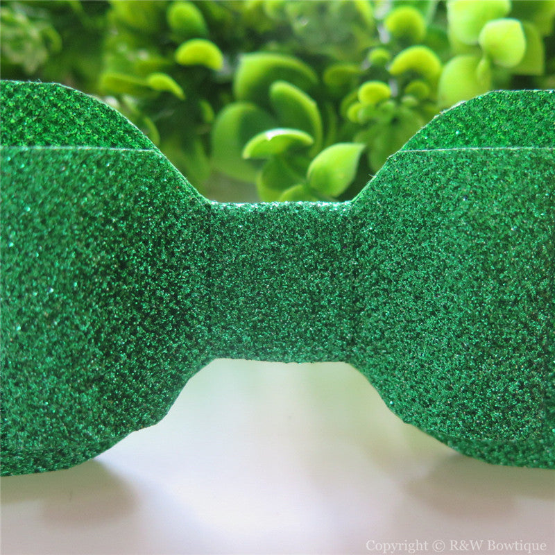 Emerald Shimmery Oversize Hair Bow