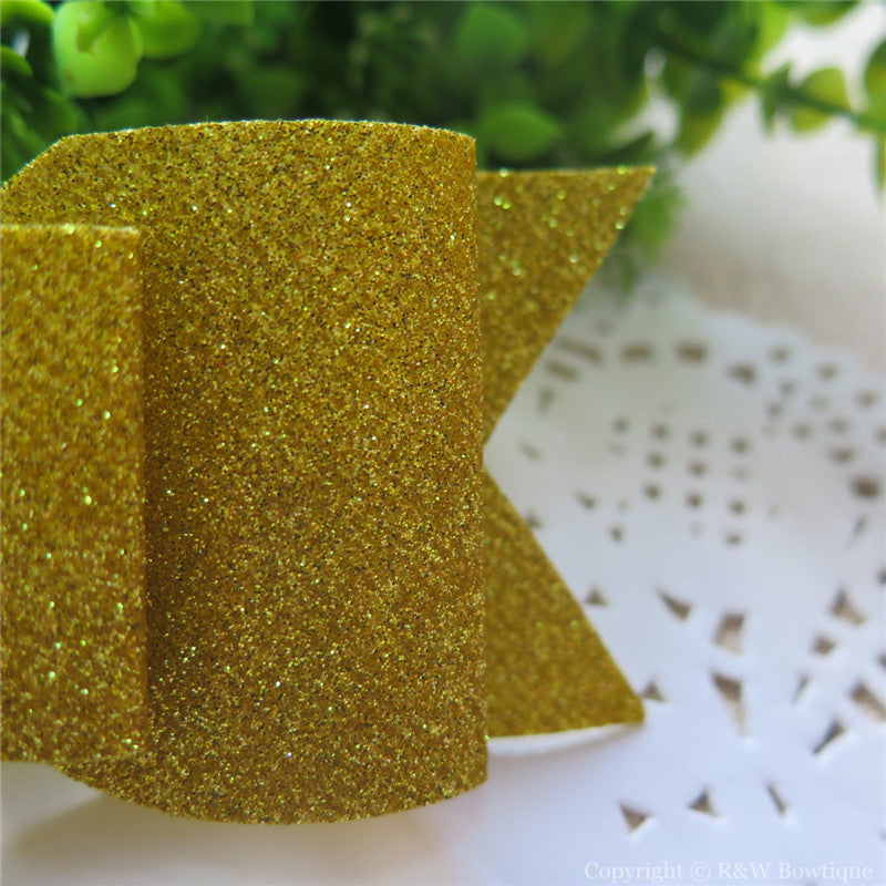 Yellow Shimmery Oversize Hair Bow