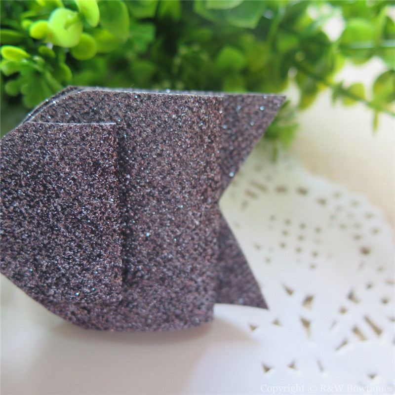 Grey Shimmery Oversize Hair Bow