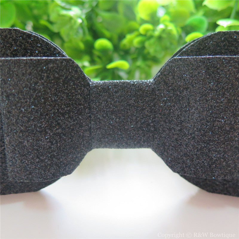 Black Shimmery Oversize Hair Bow
