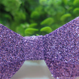 Lilac Thin Glitter Felt Mini Hair Bow