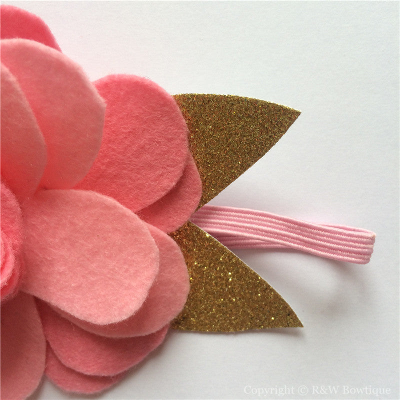 Pretty Pinks Felt Flower Crown Headband