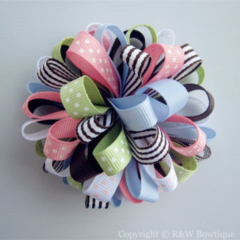 Ice Cream Shop Loopy Hair Bow