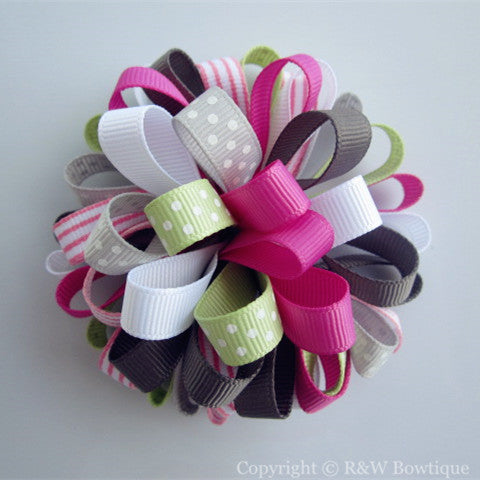 Kitties at Play Loopy Hair Bow