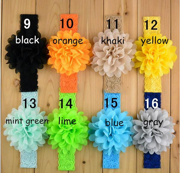 Baby Chiffon Flower Lace Headband BH15001