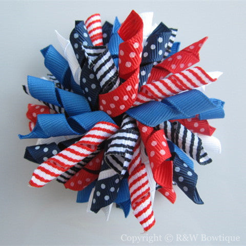 4th of July Korker Hair Bow
