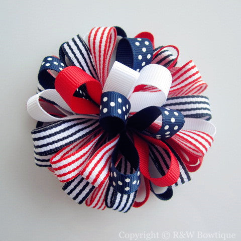 All American Style Loopy Hair Bow