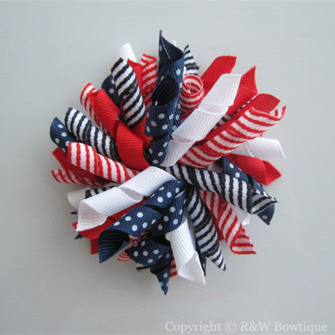 DIY Red, White, and Blue Patriotic Korker Hair Bow Tutorial ~ The Moody  Blonde