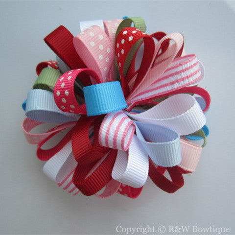Burst of Spring - Baby Loopy Hair Bow