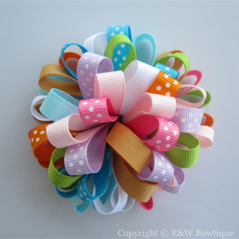 Butterfly Blossoms Loopy Hair Bow