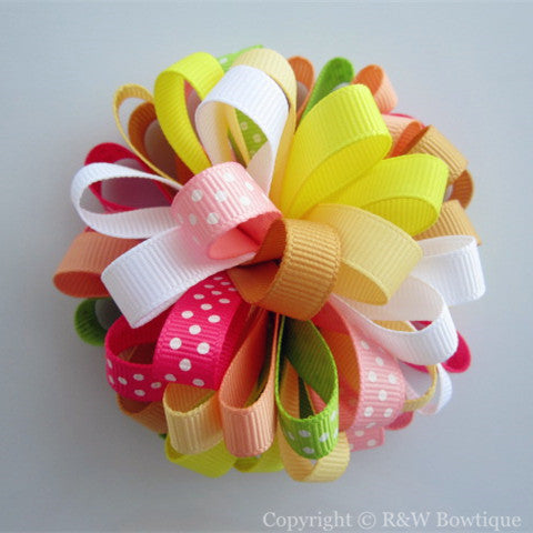 Citrus Cooler Loopy Hair Bow