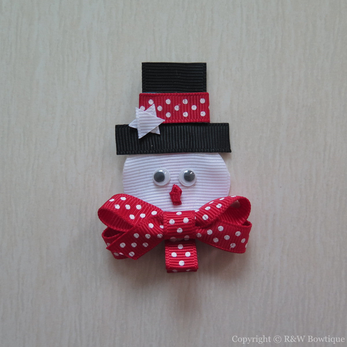 Snowman #C Sculptured Hair Clip