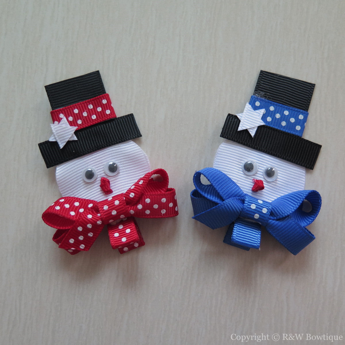 Snowman #C Sculptured Hair Clip