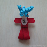 Thing 1 and Thing 2 Sculptured Hair Clip 