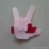 Sign Language Love  Sculptured Hair Clip