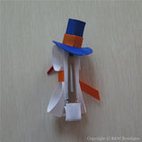 Snowman #D Sculptured Hair Clip