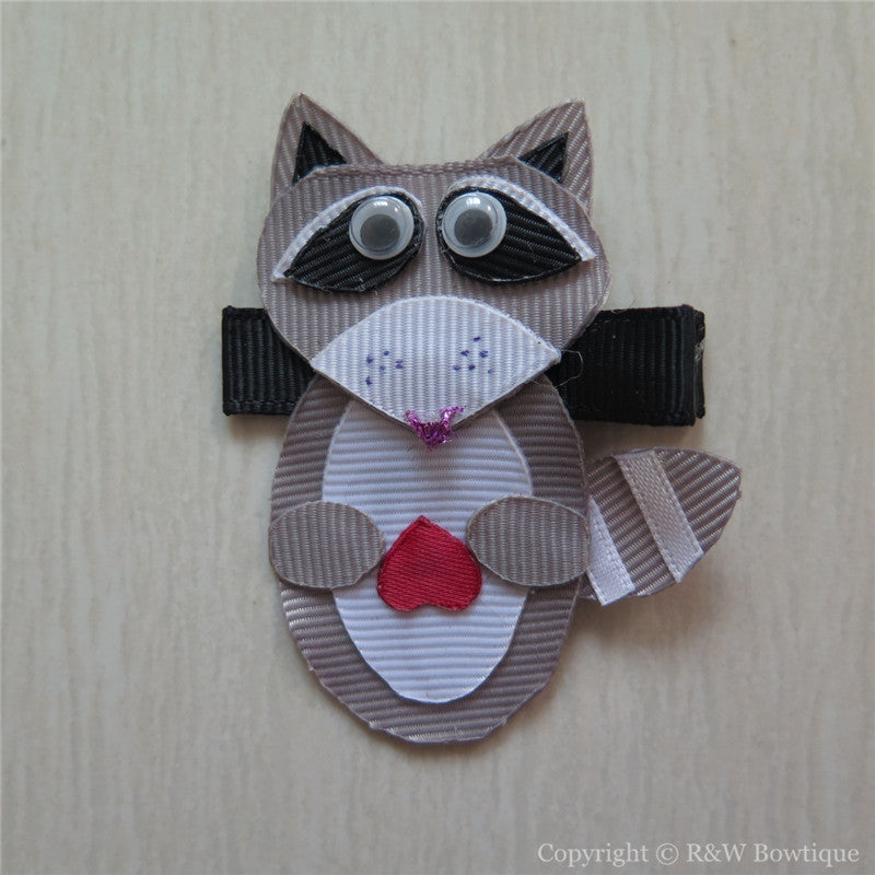 Raccoon Sculptured Hair Clip