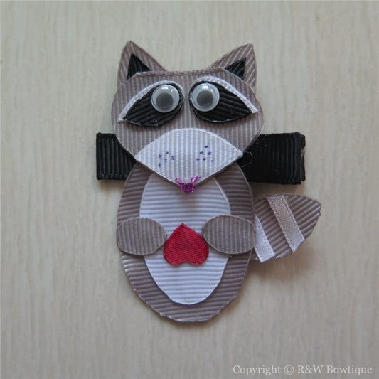 Raccoon Sculptured Hair Clip
